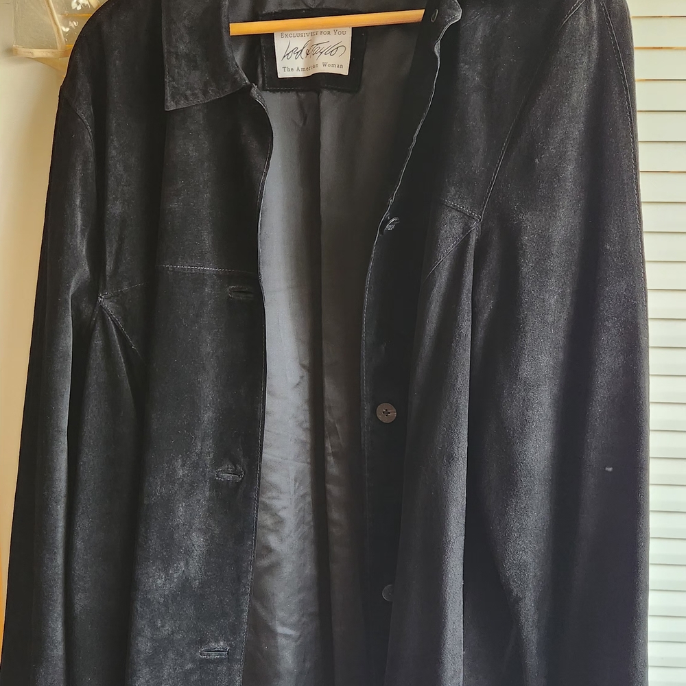 Lord & Taylor Black Suede Jacket